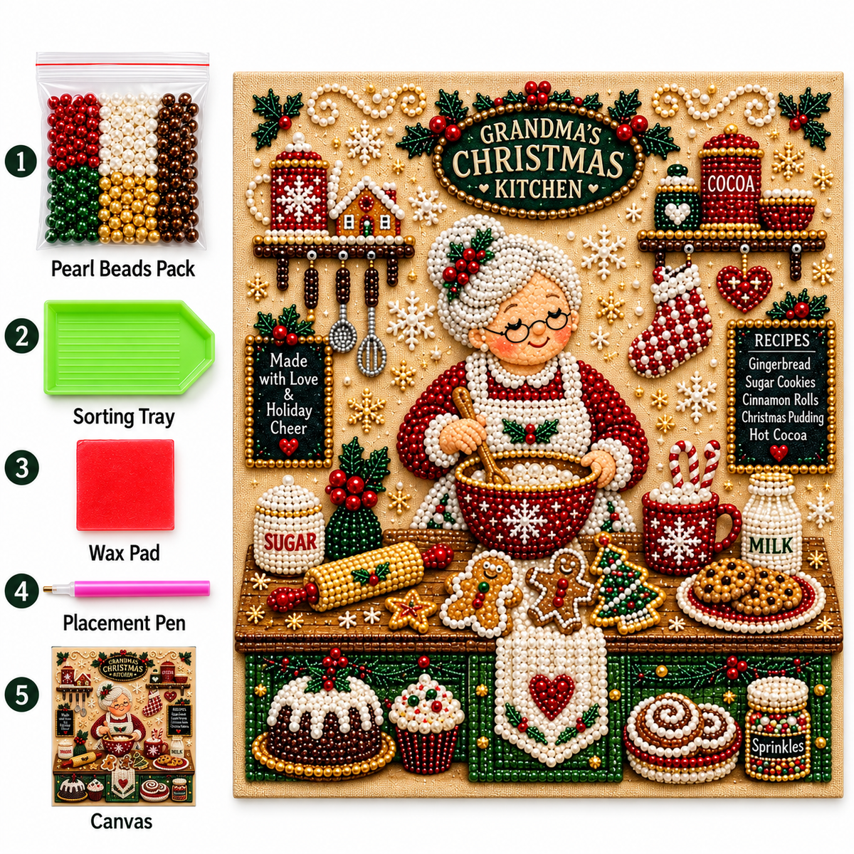 LE TABLEAU DE NOËL — Kit créatif en perles