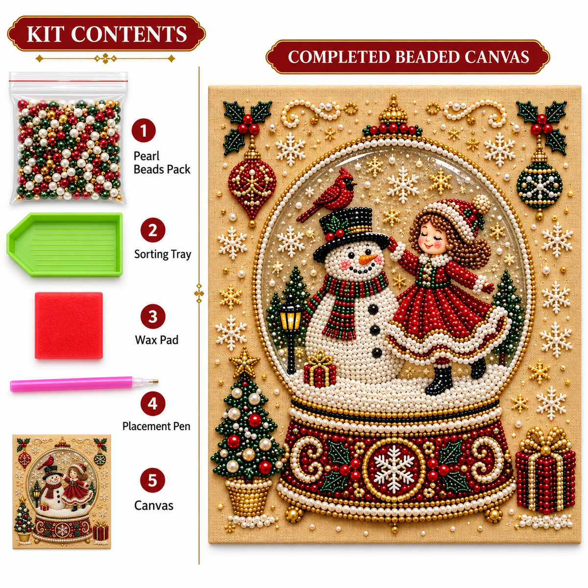 LE TABLEAU DE NOËL — Kit créatif en perles