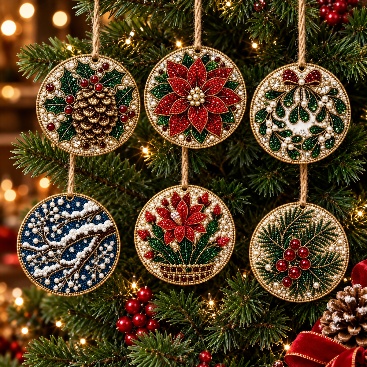 LES MÉDAILLONS DE NOËL — Kit créatif Diamond Painting