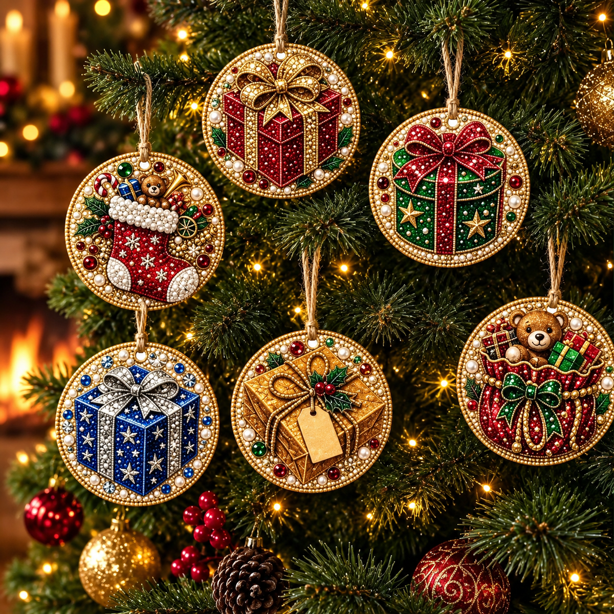 LES MÉDAILLONS DE NOËL — Kit créatif Diamond Painting