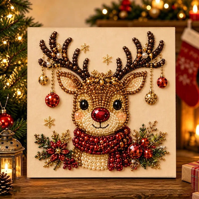Les Diamants de Noël - Kit créatif de peinture diamant avec cadre