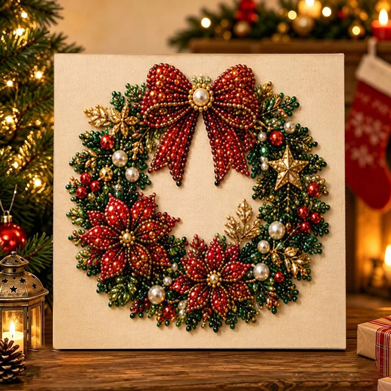 Les Diamants de Noël - Kit créatif de peinture diamant avec cadre