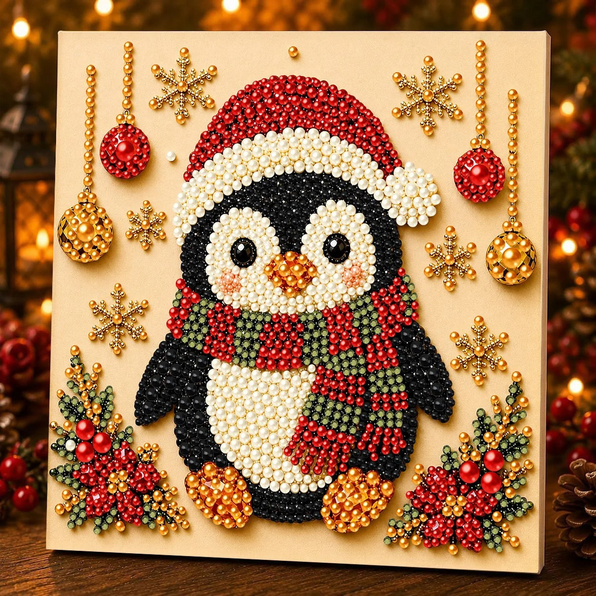 Les Diamants de Noël - Kit créatif de peinture diamant avec cadre