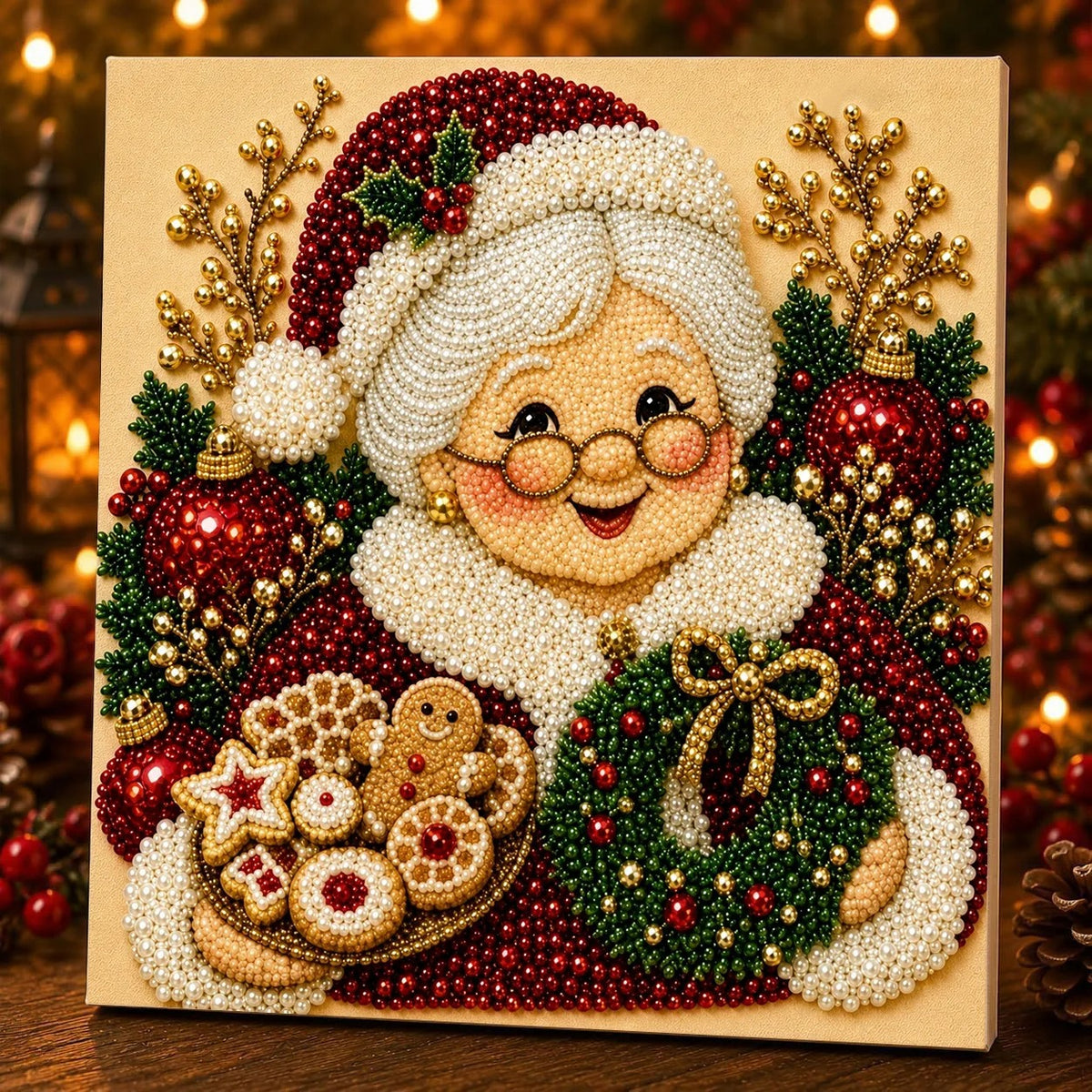Les Diamants de Noël - Kit créatif de peinture diamant avec cadre