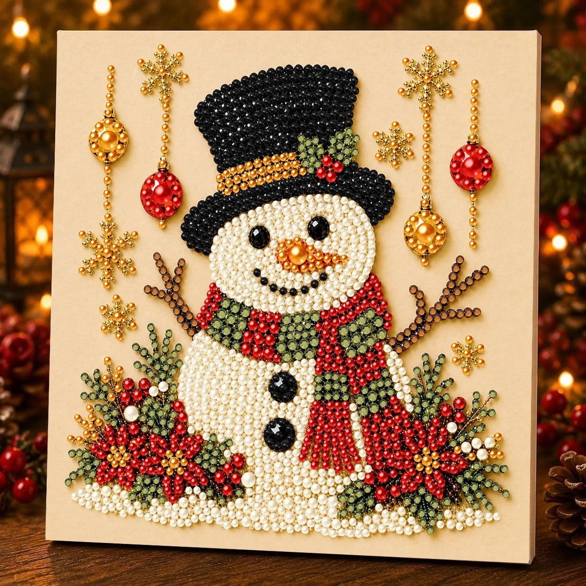 Les Diamants de Noël - Kit créatif de peinture diamant avec cadre