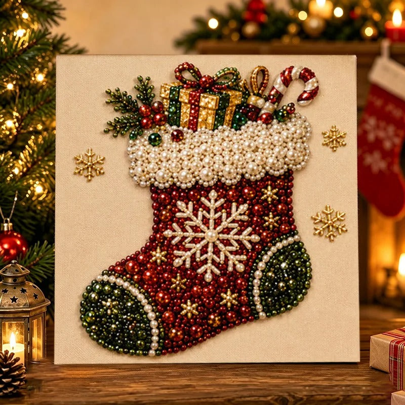 Les Diamants de Noël - Kit créatif de peinture diamant avec cadre