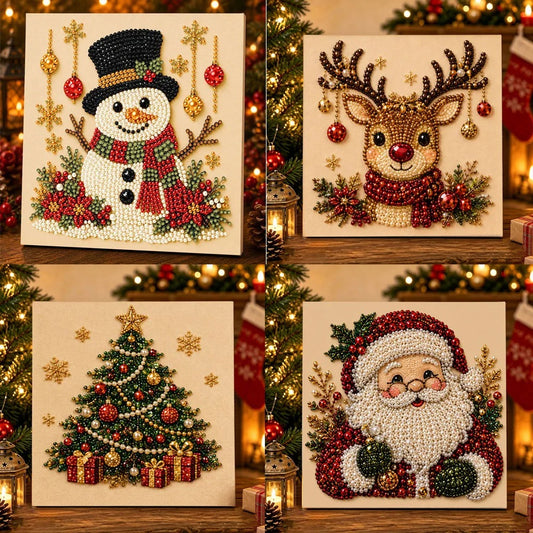 Les Diamants de Noël - Kit créatif de peinture diamant avec cadre