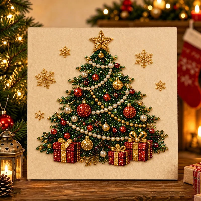 Les Diamants de Noël - Kit créatif de peinture diamant avec cadre